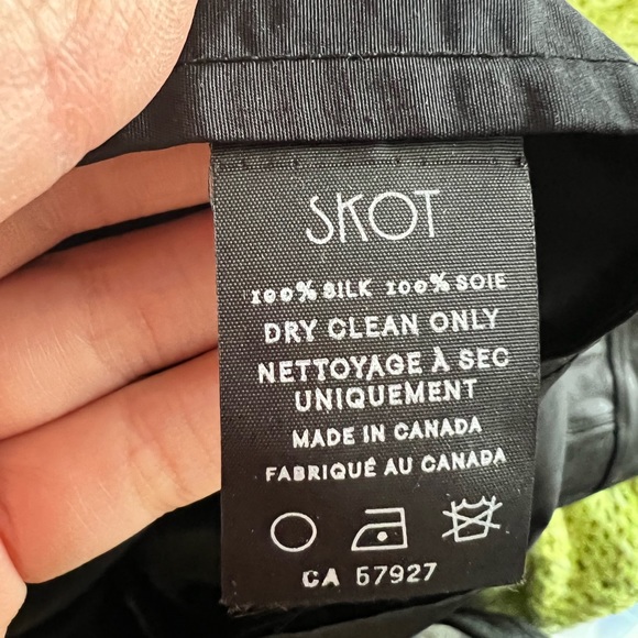 Black silk party skirt size L - Picture 4 of 4